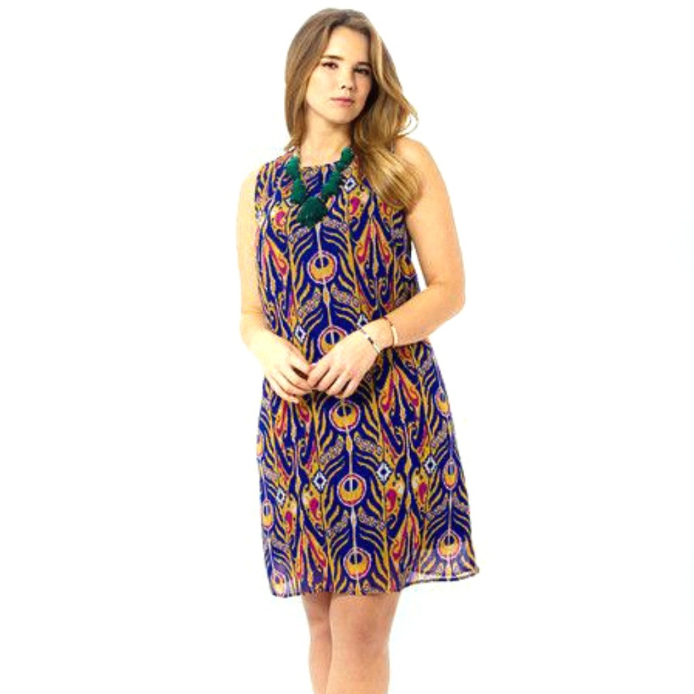Postcards Ikat Sleeveless Shift Dress sz 20